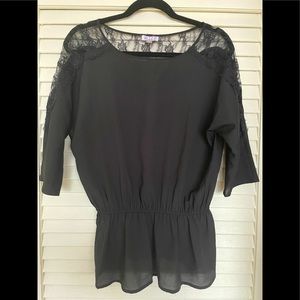 Lace-back blouse